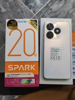 tacno spark 20c 4+4 RAM 128GB Room official PTA approved