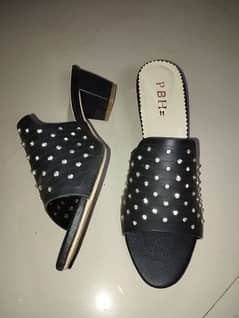 Black heels with studs