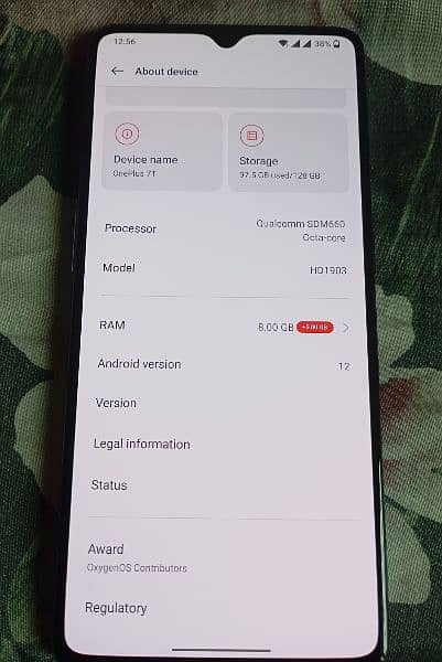 Oneplus 7T 8/128 PTA Approved 5