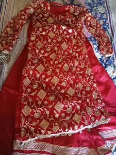 red  long shirt and lahnga for wedding