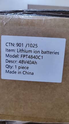 Lithium battery 48v 40A 2000wh