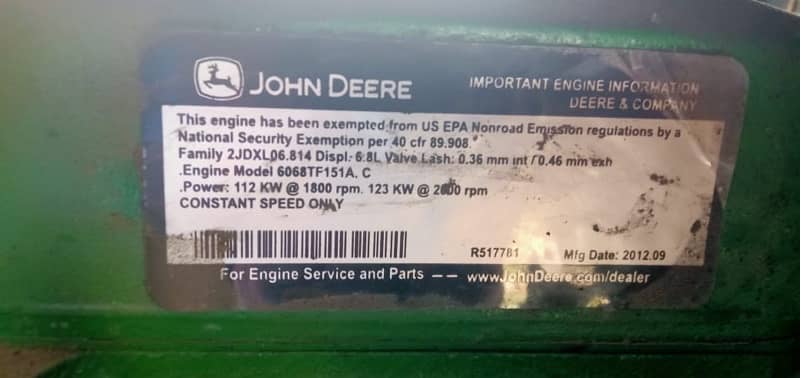 John Deere 100 kva Generator 5