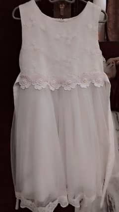 pretty white dress for 3-5 year old kids