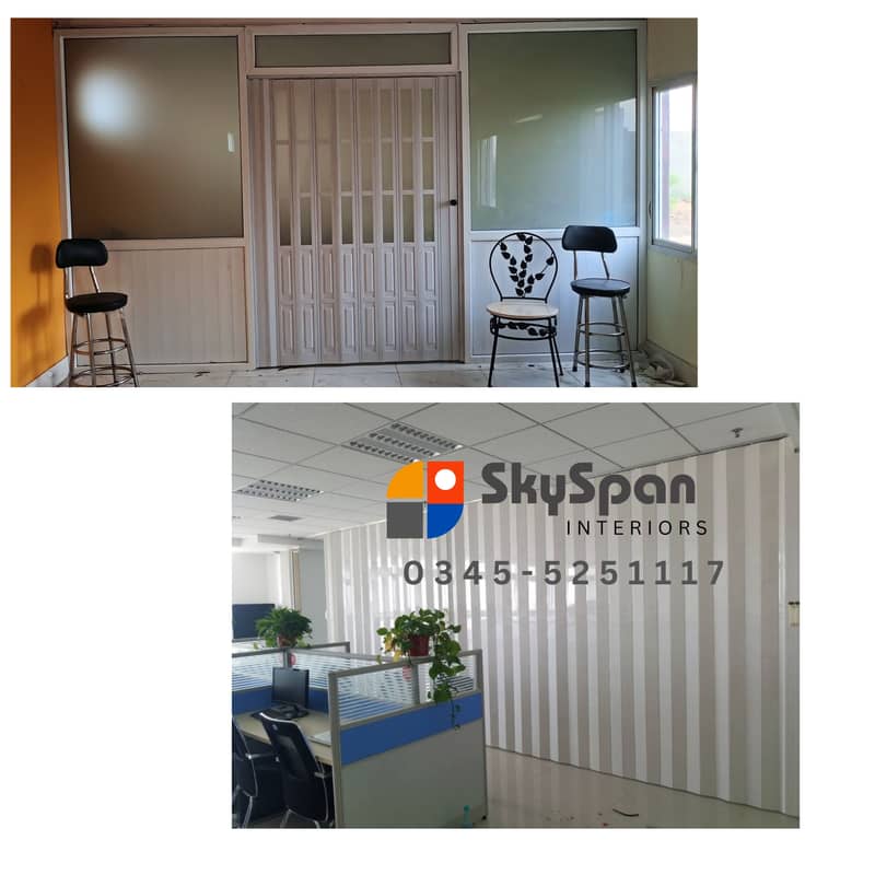 PVC IMPORTED FOLDING SHUTTER DOOR BEST FOR SEPARATION AND PARTITON 1