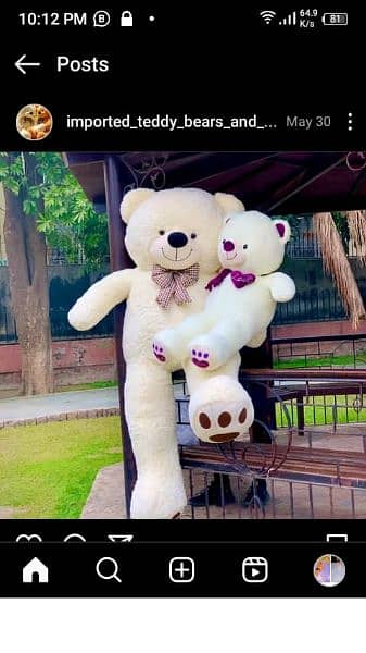 teddy bear / Giant size Teddy/ gift / Feet Teddy/Big Teddy bears panda 16