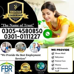 Baby sitter | Nanny | Cook | House Maids | Driver Couple Female Staff