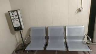 Medical. hospital. clinic steel chairs set of 3