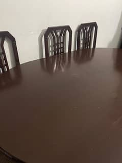 wooden 6 seater dining table