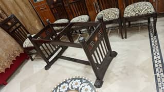 dining table 6 seater kikar wood excelent condition