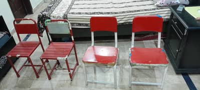 4 Chair Sets of School & Kids Use | Made with Steel & wood