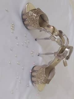 Golden Bridal Heels