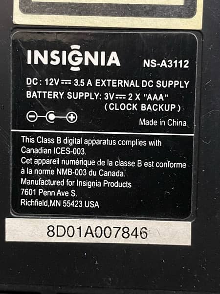 Insignia speakers/ Imported 6