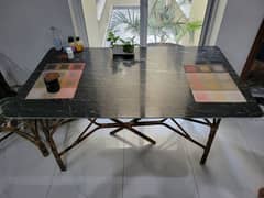 4 Chair Dining Table - Additional glass top