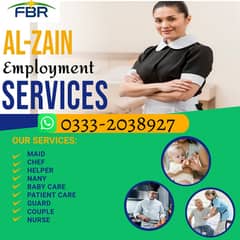 House maids , Maids , Baby Sitter , Chef , Cook , Patient Care ,Nurse