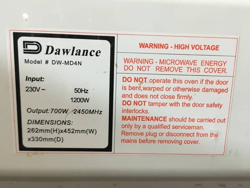 Dawlance Microwave Oven 7