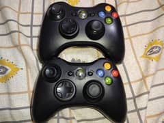 Xbox 360s wireless controllers (black)