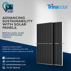 Trina Solar Panel BIFACIAL DUAL GLASS MONOCRYSTALLINE MODULE 595W