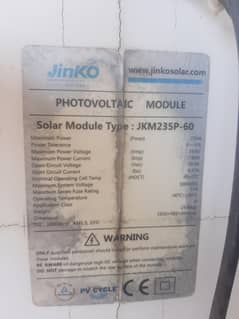 Jinko solar panal 235 watts