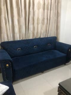 Navy blue sofa set mint condition