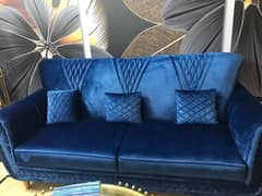 7 sitter dark blue sofa set