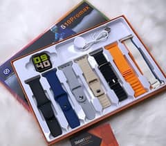 S10 Pro Max Series 9 Smart Watch  With 7 + 1 Accessories  Metallic Ca