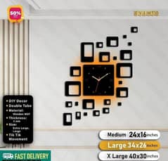 home decor wooden wall clocks with light - size large