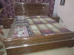 Bilkul new 15 day used just bed han wooden urgent sale