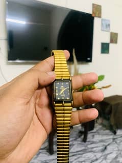 MYIMA QUATZ 22 water gold watch for sell good condition