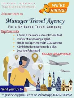 Manager Travel Agency