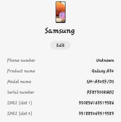 galaxy Samsung a32 6GB/128GB