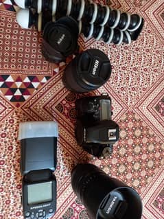 Nikon D7500 with Manfrotto Monopod, 3 lenses, backpack. Full Package