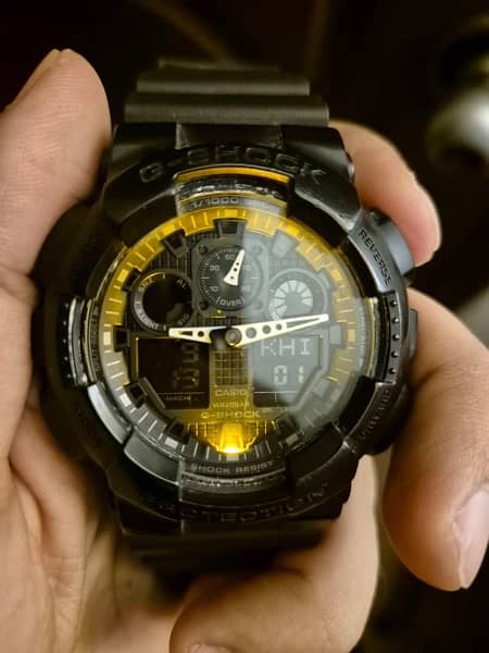 BLACK G-SHOCK GA-100 3