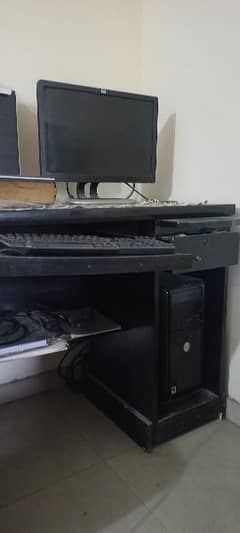 computer and computer table available for sale