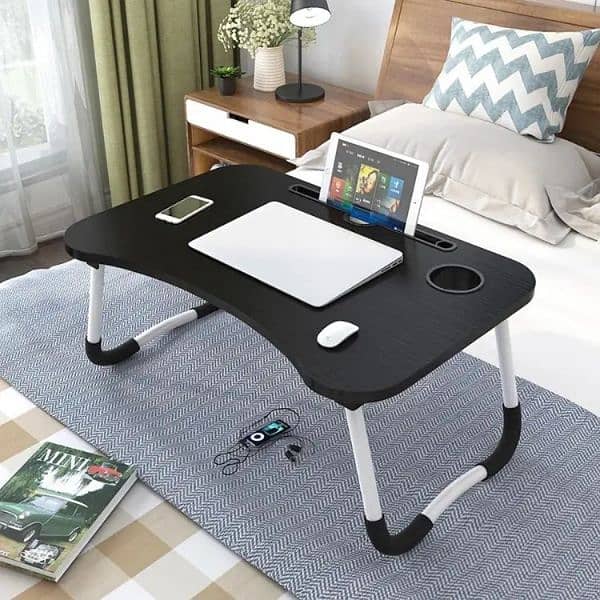 Brand New Portable Folding laptop table study table With Cup holder 0