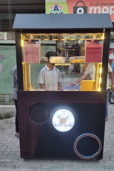 Food Cart with counter display and cabinets 0