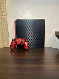 Play Station 4 Slim Carbon fiber wrap with special controller 0