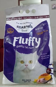 Fluffy Quality cat food and Breeze dry clean powder