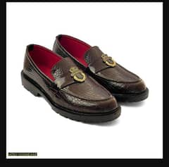 men's crocodile style leather formal shoes