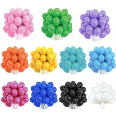 100 Balloons Pack in Multi Colors