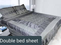 3 piece cotton double bed sheet