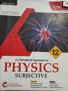 PHYSICS SUBJECTIVE KEY BOOK CLASS 12 Scholar Series