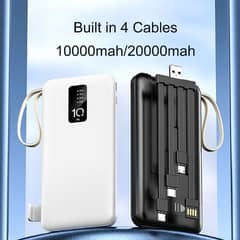 10000mAh/ Power Bank (Fast charging) Quest 4in1 Built in four cabel