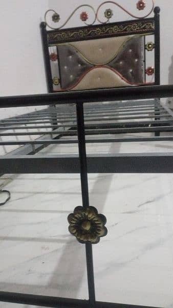 iron bed with diamond mattress 2