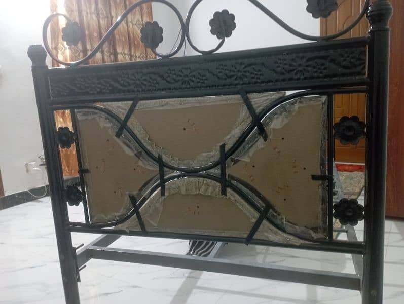 iron bed with diamond mattress 10