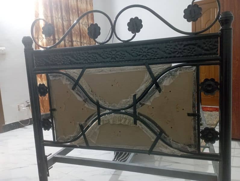 iron bed with diamond mattress 11