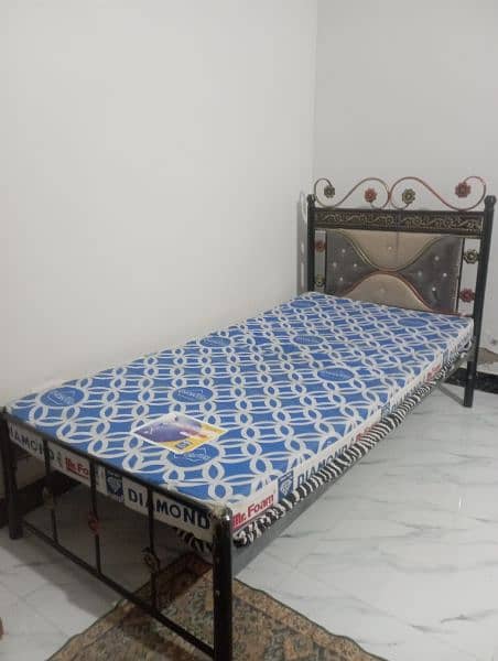 iron bed with diamond mattress 13