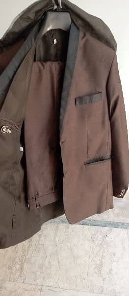 men two piece pant coat part wear brown classy look 3