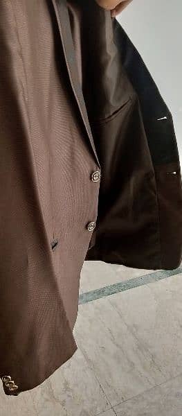 men two piece pant coat part wear brown classy look 5