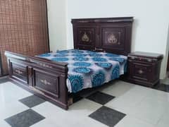 Pure Wooden Bed Set Complete