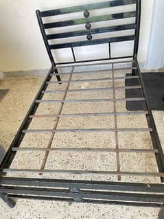 2 wrought Iron single beds with Mattresses